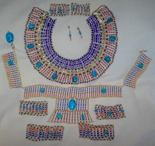 egyptian necklace painting